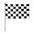 Beistle 50992 12-Pack Checkered Rayon Flags, 11 by 18-Inch