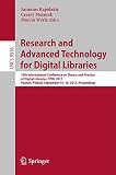 Research and advanced technology for digital libraries : 19th International Conference on Theory and Practice of Digital Libraries, TPDL 2015, Poznań, Poland, September 14-18, 2015 : proceedings