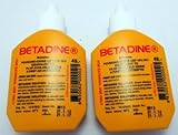 2 Pcs Betadine Povidone Iodine First Aid Solution Antiseptic Size 30x2 Cc