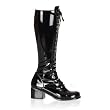 RETRO-302, 2 1/2" Block Heel Stretch Lace-up Boot