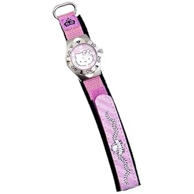 Hello Kitty - 25656 - Montre Fille - Quartz - Analogique - Bracelet Nylon Multicolore
