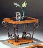 End Table in Antique Silver and Gold By Coaster Furniture