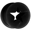 00 Gauge Black Star Silicone Flexible Tunnel