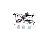 Concept Housewares WR-40705 Solid Metal Wine-Glass Wall Rack