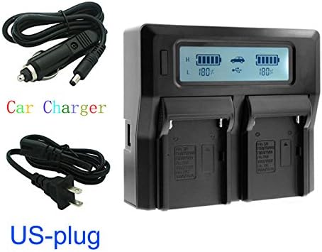 RUIZE® Brand New Dual Channel LCD Display Charger For Sony NP-F970 NP-F960 NP-F330 NP-F530 NP-F550, NP-F570 NP-F730 NP-F730H NP-F750 NP-F930 NP-F950 NP-F970/B Camcorder Batteries