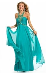 Plus Size Chiffon/Taffeta/Tulle Crystals Applique Lace Beaded Crystal Mother-of-the-Bride Dress/Prom Dress 