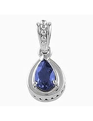 14K White Gold Pear Cut Tanzanite Pendant -- LIFETIME WARRANTY