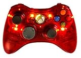 MS X-Box 360 Crystal Red Stealth Multi 8 Mode Turbo Action Rapid Fire Gun Mod Wireless Game Controll