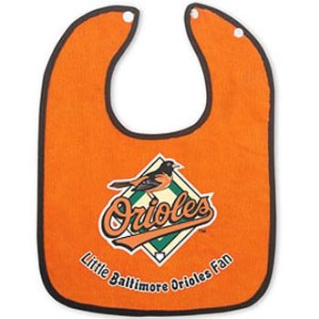 Baltimore Orioles Two-Toned Snap Baby Bib