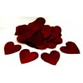 Burgundy Heart Shaped Silk Petals