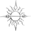 Black Tribal Sun Fire Nipple Shield