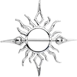 Black Tribal Sun Fire Nipple Shield