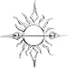 Black Tribal Sun Fire Nipple Shield