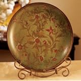 12 FLORAL DESIGN PLATE WITH STAND, WESTHILL COLLECTION