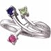 Multi-Color Gemstones Fashion Ring
