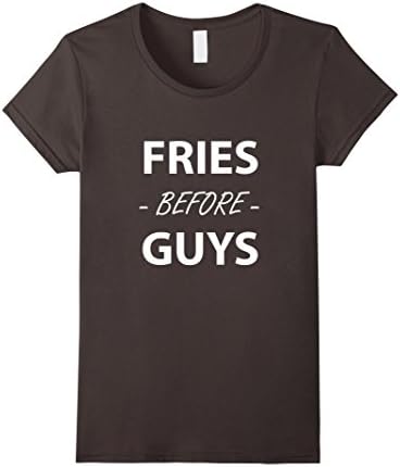 Women's Fries Before Guys T-shirt Medium Asphalt