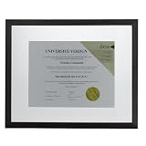 Review Linea  / Floating Document Frame - Black (13x16