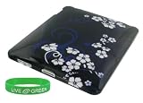 Midnight Flower Design Hard Snap-on Case for Apple iPad 3G Wi-Fi
