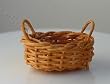 Dollhouse Miniature Brown Basket with 2 Handles