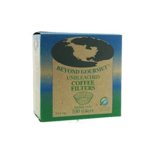 Beyond Gourmet Unbleached Coffee Filters Basket Style 100 Count Disposable