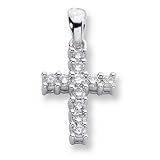 Diamond Prong Set Cross