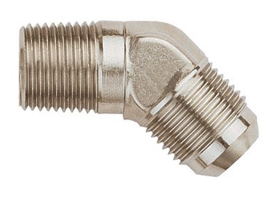 Aeroquip FCE2022 Nickel-Plated Aluminum -06 AN Male To 1/4 NPT Male 90-Degree Adapter