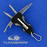 New Hummer Multi Tool Flashlight Key Chain Ring