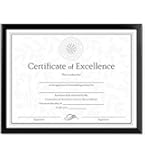 DAX Value U-Channel Document Frame with Certificates, 8.5 x 11 Inches, Black (N17000N)