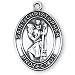Jewelry : Sterling Silver St Christopher Medal and 24-inch Chain