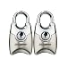 Master Lock Mini-Fusion 3/4-Inch Padlock, Satin Nickel, 2-Pack #195TSN