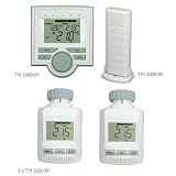 TM 3420-RF – Set: Klimacenter + 2 x Heizkörperthermostat + Funk-Temperatur-Sender