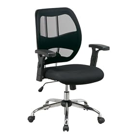 OFFICE STAR MESH BACK MESH FABRIC SEAT AIR GRID OFFICE DESK CHAIR 930816 by Chairs ObiwanSales