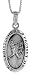 Sterling Silver St. Christopher Pendant for Baseball , 1 3/8 (35mm) Tall.