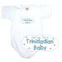 Baby Bodysuit White " Light Blue Cloud Love Me, I Am Trinidadian " Trinidad And Tobago Country