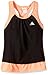adidas Girls' Big Ultimate Tank, Black/Sun Glow, Medium