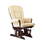 Shermag Glider Rocker, Espresso with Camel Micro Fabric