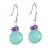 Sterling Silver Peruvian Opal Briolette Earrings, MADE IN AMERICA