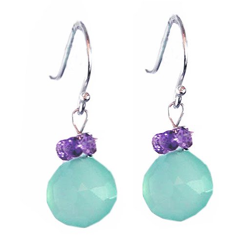 Childrens Toyshop  Jewelry : Sterling Silver Peruvian Opal Briolette Earrings, MADE IN AMERICA