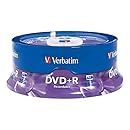 Verbatim 4.7 GB up to 16x Branded Recordable Disc DVD+R 25-Disc Spindle 95033