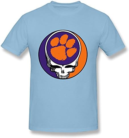ZJNEW Men's Steal Your Face Clemson Tigers Football Logo T-Shirt