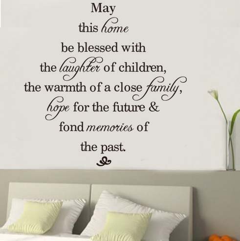 May this home be blessed with the laughter…Vinyl Wall Decals Quotes Sayings Words Art Decor Lettering Vinyl Wall Art Inspirational Uplifting for Bedroom Room Living Room by awhao
