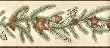Burgundy Pine Branch Wallpaper Border