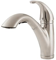 Price Pfister 53470SS Parisa Single-Handle Kitchen Faucet with Pull-Down Spout Sprayer, Stainless Steel