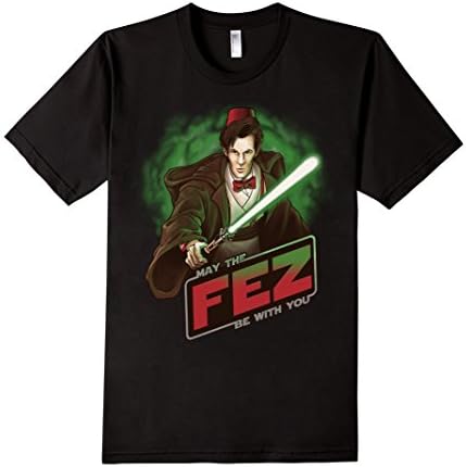 "May the Fez be With You" parody pop culture t-shirt - Male Medium - Black