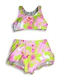 Girl Friends by Anita G - Girls 2-Piece Swimsuit, Lime, Fuschia, Pink