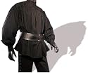 Piratenhemd mit Stehkragen Gothic Mittelalter schwarz 119