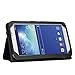 Samsung Galaxy Tab 3 7.0 Case - Poetic Samsung Galaxy Tab 3 7.0 Case [SlimBook Series] - [SlimFit] [Professional] PU Leather Slim Folio Case for Samsung Galaxy Tab 3 7.0 Tablet Black (3 Year Manufacturer Warranty From Poetic)