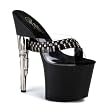 7 1/2 Inch Sexy Shoes Gun Heel Bullet Strap Platform Sandal Army Military Open Toe Sandal Black