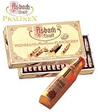 Asbach Uralt Brandy Filled Chocolates with Sugar Crust, 60 Dark Chocolate Bottle in Large Gift Box - 750g/26.5oz