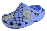 Little Laces Toddler Boys Blue Plaid Clog (Little Kid)